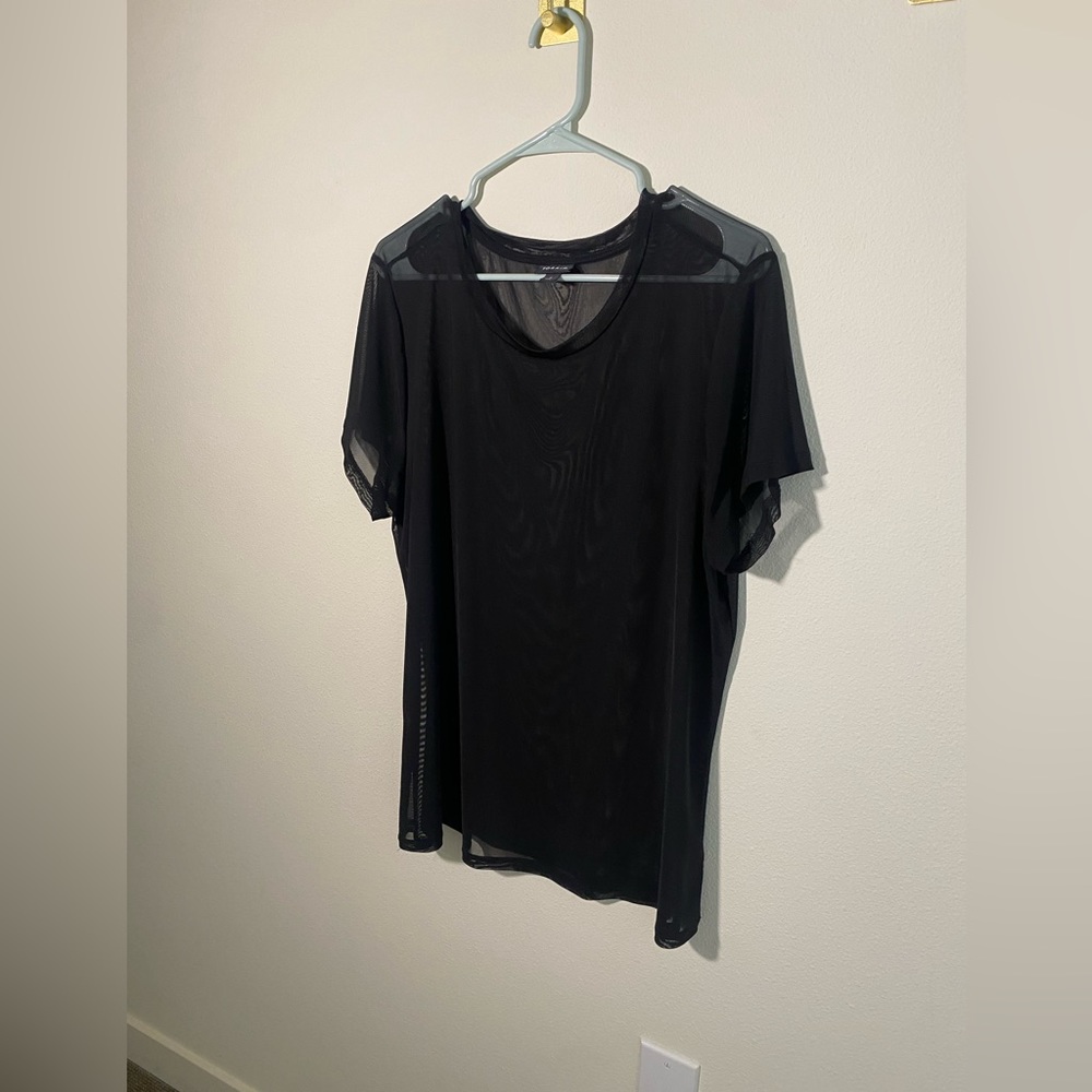 Black sheer mesh shirt. Size 3. Worn multiple times but great condition.